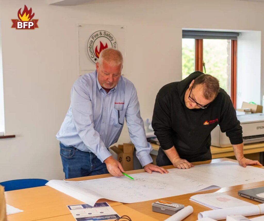 Fire safety inspection of a small commercial premises in Cumbria