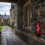 BFP professional photography — school, fire, alarm, corridor